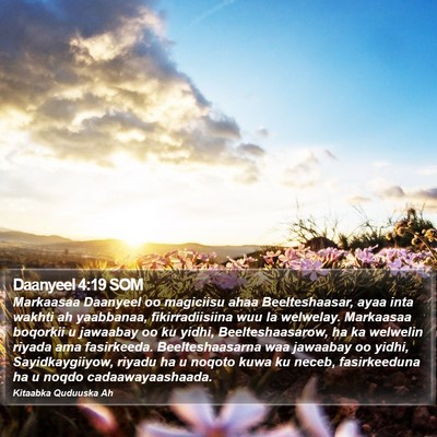 Daanyeel 4:19 SOM Bible Verse Image