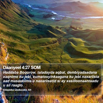 Daanyeel 4:27 SOM Bible Verse Image
