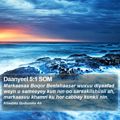 Daanyeel 5:1 SOM Bible Verse Image