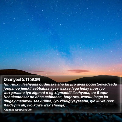 Daanyeel 5:11 SOM Bible Verse Image