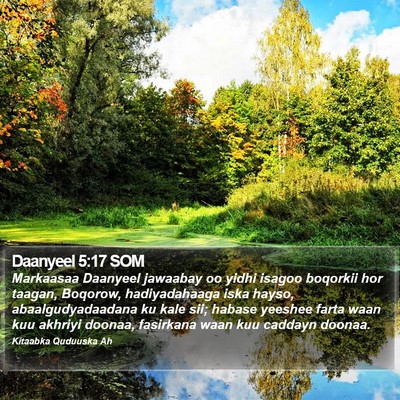 Daanyeel 5:17 SOM Bible Verse Image