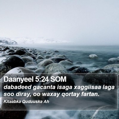 Daanyeel 5:24 SOM Bible Verse Image