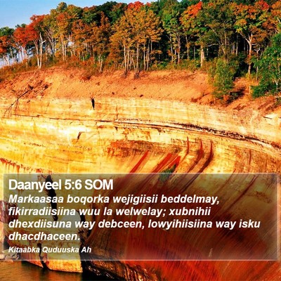 Daanyeel 5:6 SOM Bible Verse Image