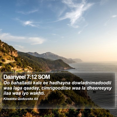 Daanyeel 7:12 SOM Bible Verse Image