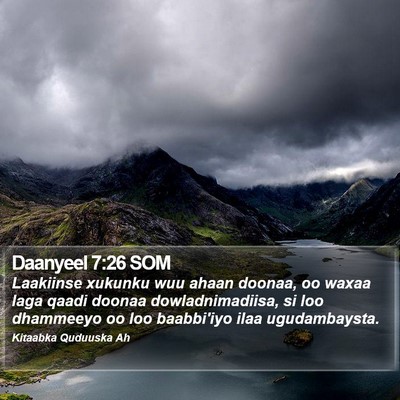 Daanyeel 7:26 SOM Bible Verse Image