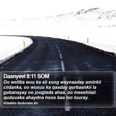 Daanyeel 8:11 SOM Bible Verse Image