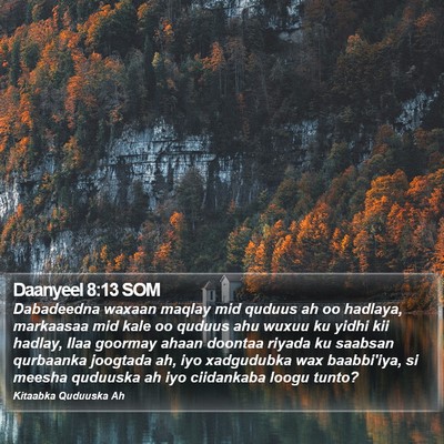 Daanyeel 8:13 SOM Bible Verse Image