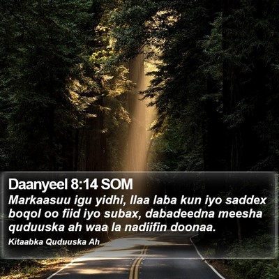 Daanyeel 8:14 SOM Bible Verse Image