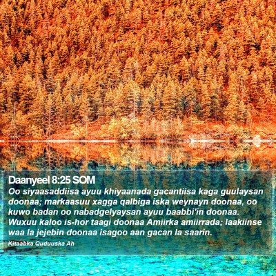 Daanyeel 8:25 SOM Bible Verse Image