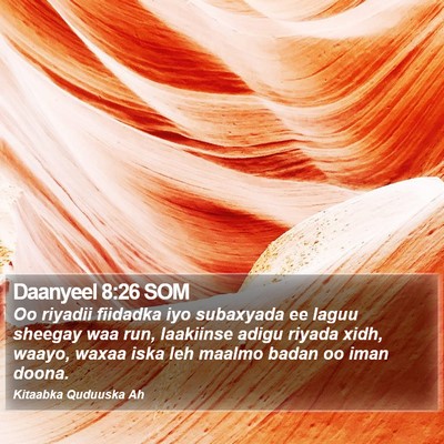 Daanyeel 8:26 SOM Bible Verse Image
