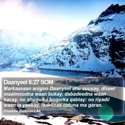 Daanyeel 8:27 SOM Bible Verse Image