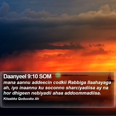 Daanyeel 9:10 SOM Bible Verse Image