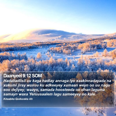 Daanyeel 9:12 SOM Bible Verse Image