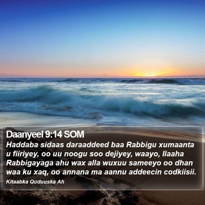 Daanyeel 9:14 SOM Bible Verse Image
