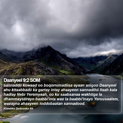 Daanyeel 9:2 SOM Bible Verse Image