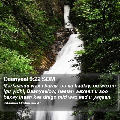 Daanyeel 9:22 SOM Bible Verse Image