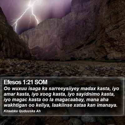 Efesos 1:21 SOM Bible Verse Image