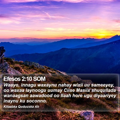 Efesos 2:10 SOM Bible Verse Image