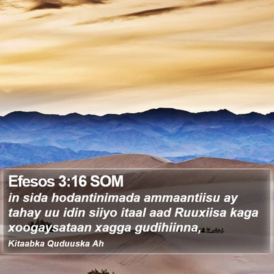 Efesos 3:16 SOM Bible Verse Image