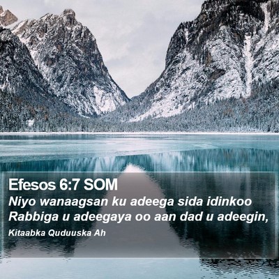 Efesos 6:7 SOM Bible Verse Image