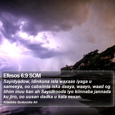 Efesos 6:9 SOM Bible Verse Image