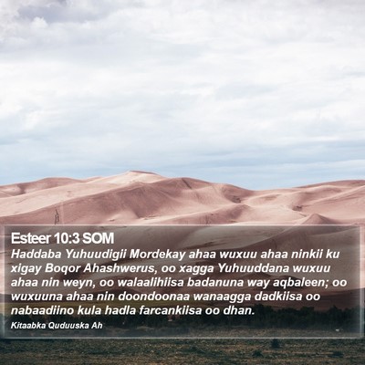 Esteer 10:3 SOM Bible Verse Image