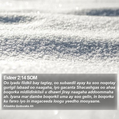 Esteer 2:14 SOM Bible Verse Image