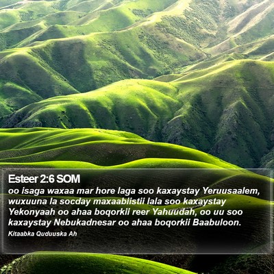 Esteer 2:6 SOM Bible Verse Image