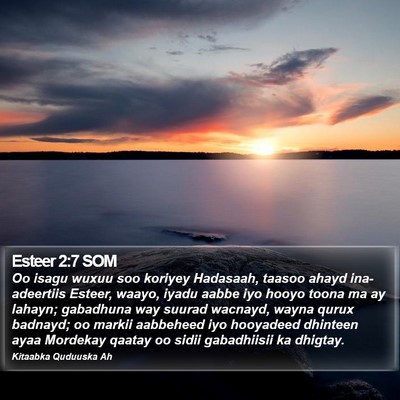 Esteer 2:7 SOM Bible Verse Image