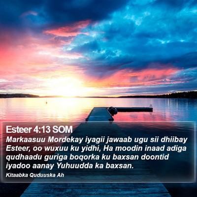 Esteer 4:13 SOM Bible Verse Image