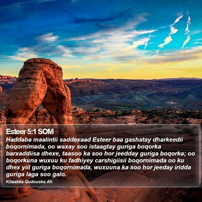 Esteer 5:1 SOM Bible Verse Image