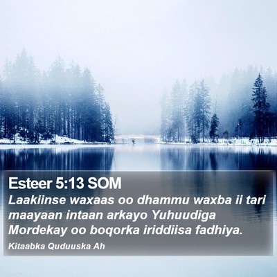 Esteer 5:13 SOM Bible Verse Image