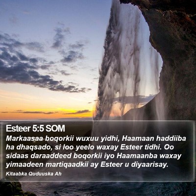 Esteer 5:5 SOM Bible Verse Image