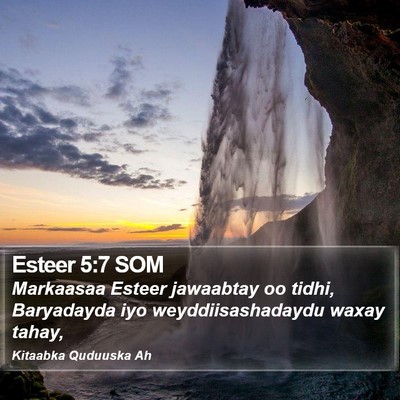 Esteer 5:7 SOM Bible Verse Image