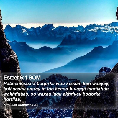 Esteer 6:1 SOM Bible Verse Image