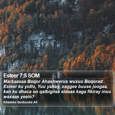 Esteer 7:5 SOM Bible Verse Image