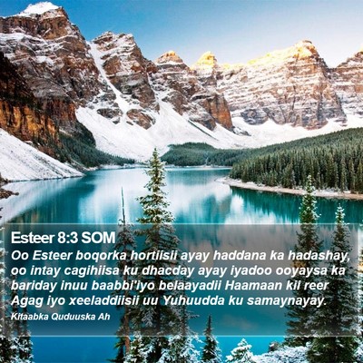 Esteer 8:3 SOM Bible Verse Image