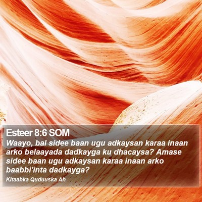Esteer 8:6 SOM Bible Verse Image