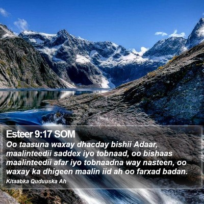 Esteer 9:17 SOM Bible Verse Image