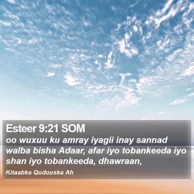 Esteer 9:21 SOM Bible Verse Image