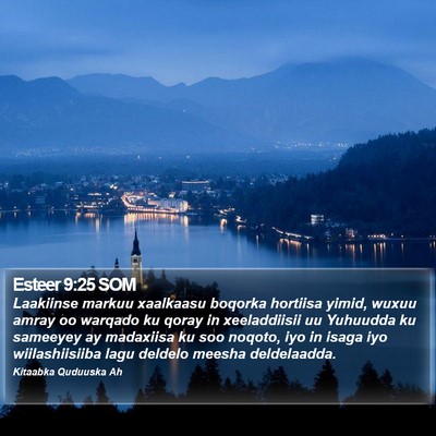 Esteer 9:25 SOM Bible Verse Image