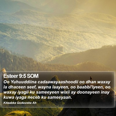 Esteer 9:5 SOM Bible Verse Image