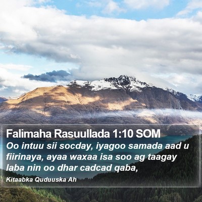 Falimaha Rasuullada 1:10 SOM Bible Verse Image