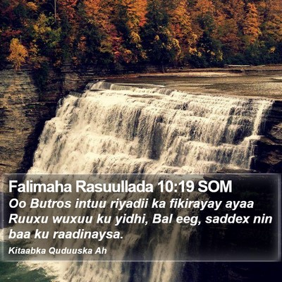 Falimaha Rasuullada 10:19 SOM Bible Verse Image