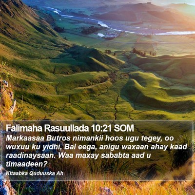 Falimaha Rasuullada 10:21 SOM Bible Verse Image