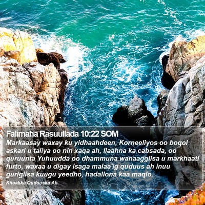 Falimaha Rasuullada 10:22 SOM Bible Verse Image