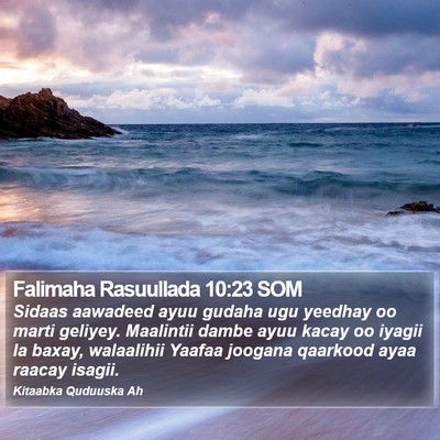 Falimaha Rasuullada 10:23 SOM Bible Verse Image