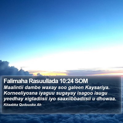 Falimaha Rasuullada 10:24 SOM Bible Verse Image