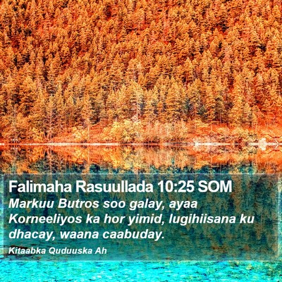 Falimaha Rasuullada 10:25 SOM Bible Verse Image