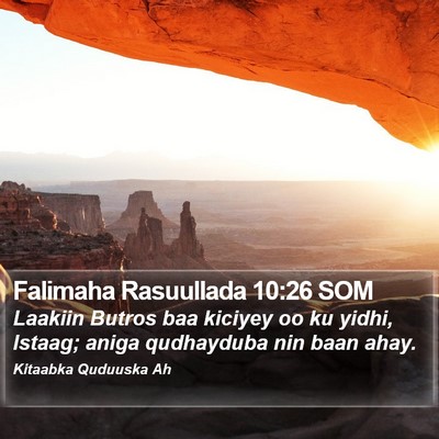Falimaha Rasuullada 10:26 SOM Bible Verse Image